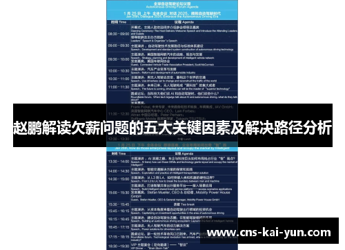 赵鹏解读欠薪问题的五大关键因素及解决路径分析